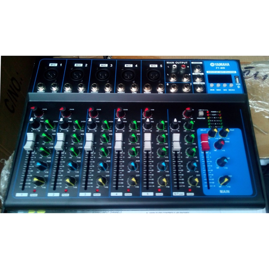 Mixer Yamaha F7 - Bàn trộn âm thanh Mixer F7  - micro Mixer live stream- micro karaoke gia đình