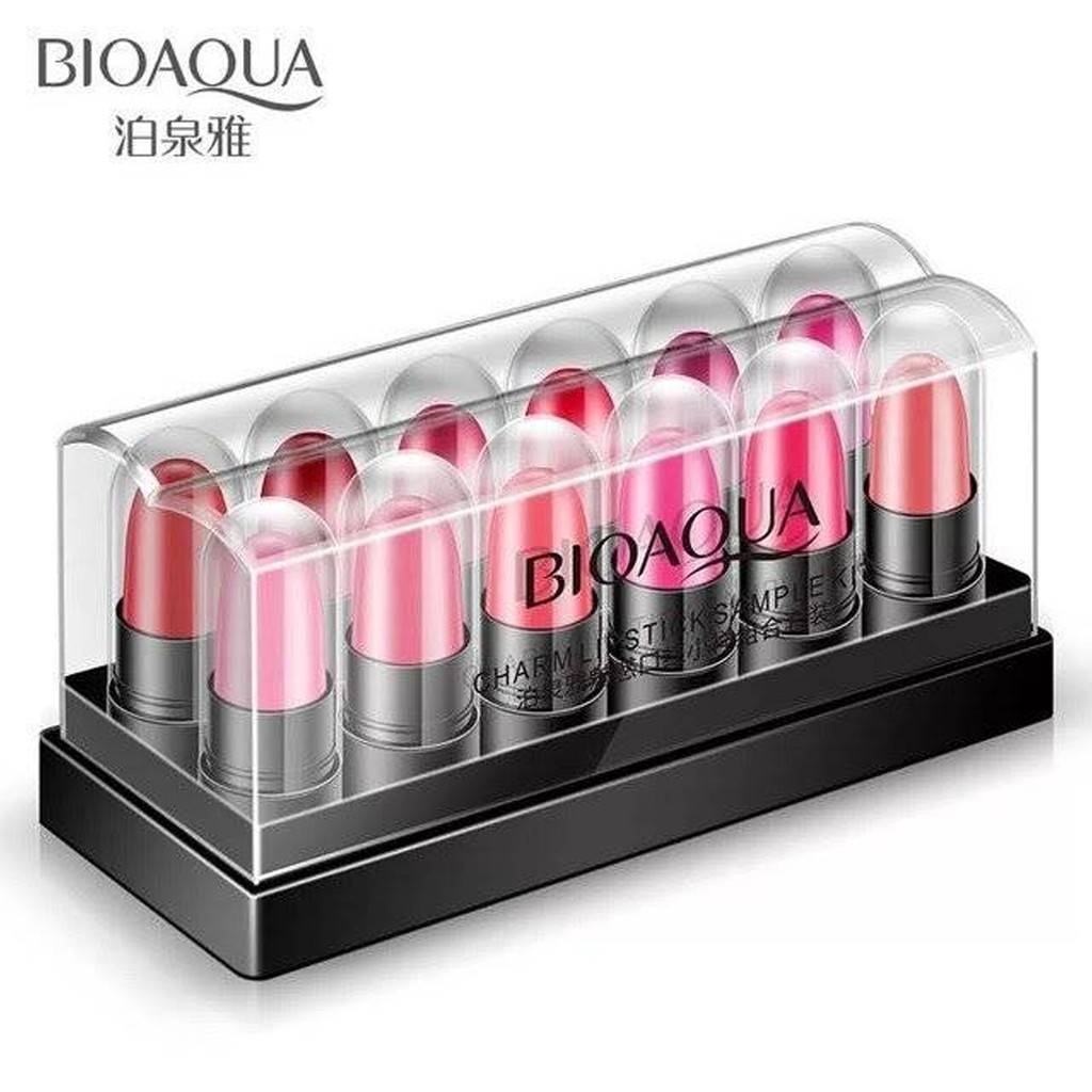 (hàng Mới Về) 1 Hộp Son Môi Bioaqua 12 Màu Mini Lâu Trôi Chống Thấm Nước | BigBuy360 - bigbuy360.vn