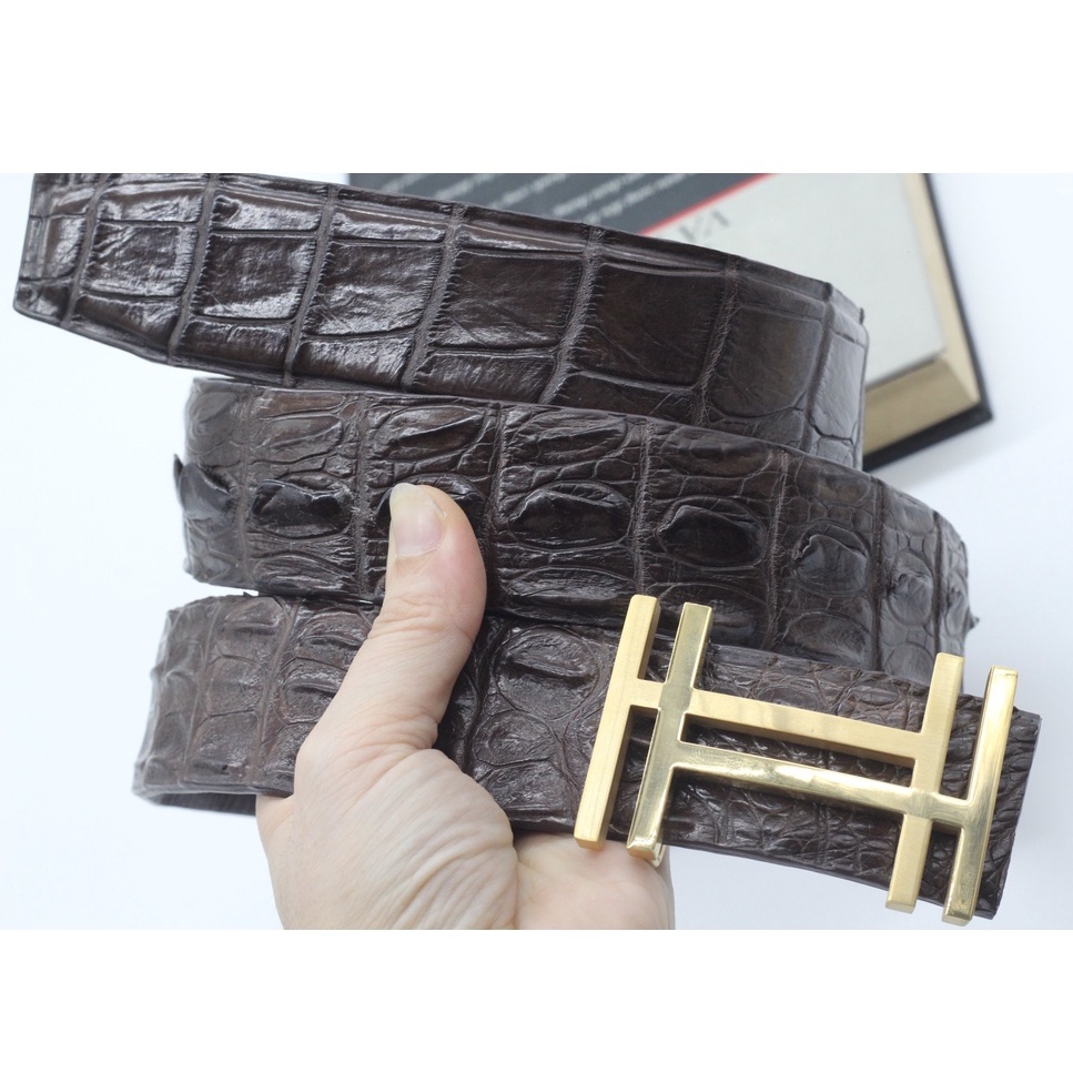 Dây Lưng Dây Nịt, Dây Thắt Lưng Nam Gai Da Cá Sấu Bản Liền Không Nối Sản Phẩm Kèm Mặt Khóa Cao Cấp, Bảo Hành 12 Tháng