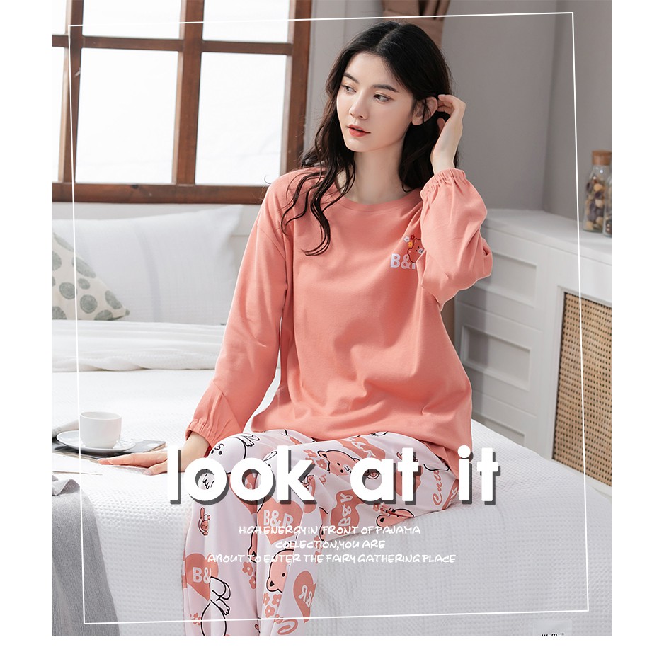 Đồ mặc nhà nữ thu đông chất cotton mịn đẹp - MH5129 | BigBuy360 - bigbuy360.vn