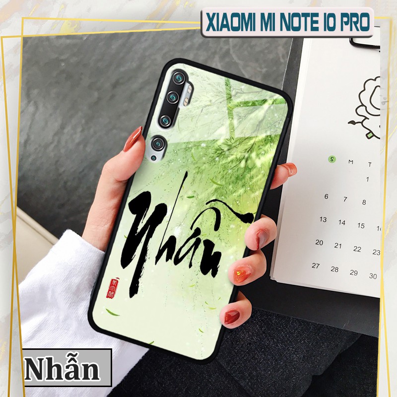 Ốp lưng kính 3D Xiaomi Mi Note 10/ Note 10 Pro - hình in chữ thư pháp ý nghĩa