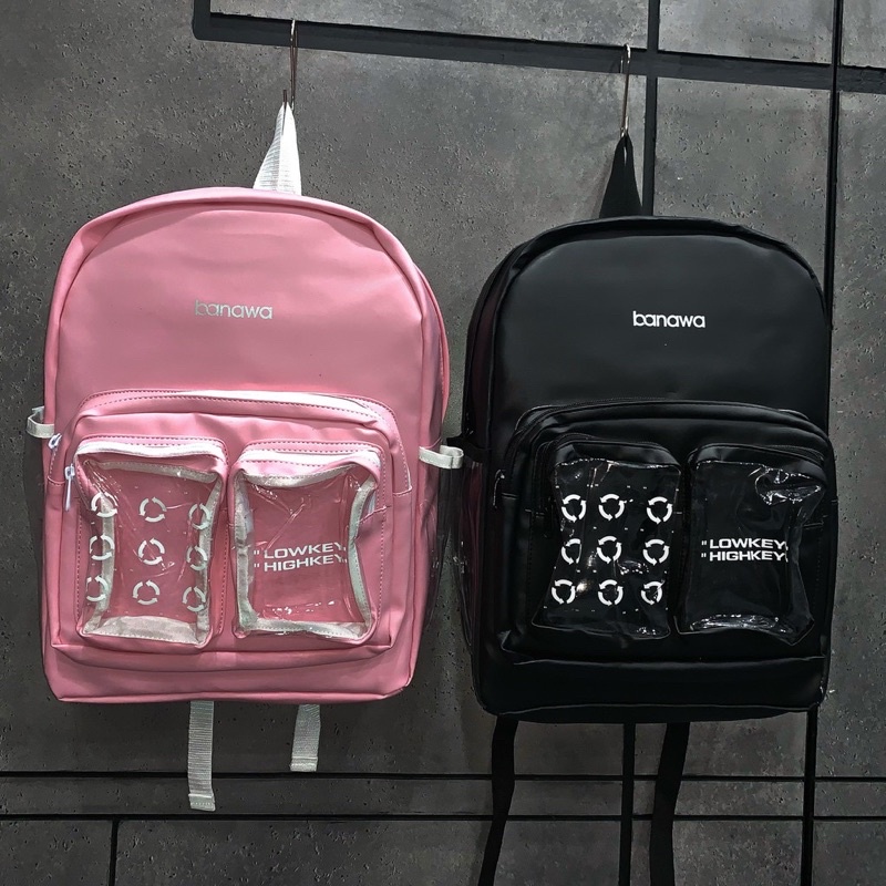 Balo Banawa Túi Trong Backpack 2810 Clothes Shop Balo Đi Học Banawa Da Phối Túi Trong Ulzzang Unisex