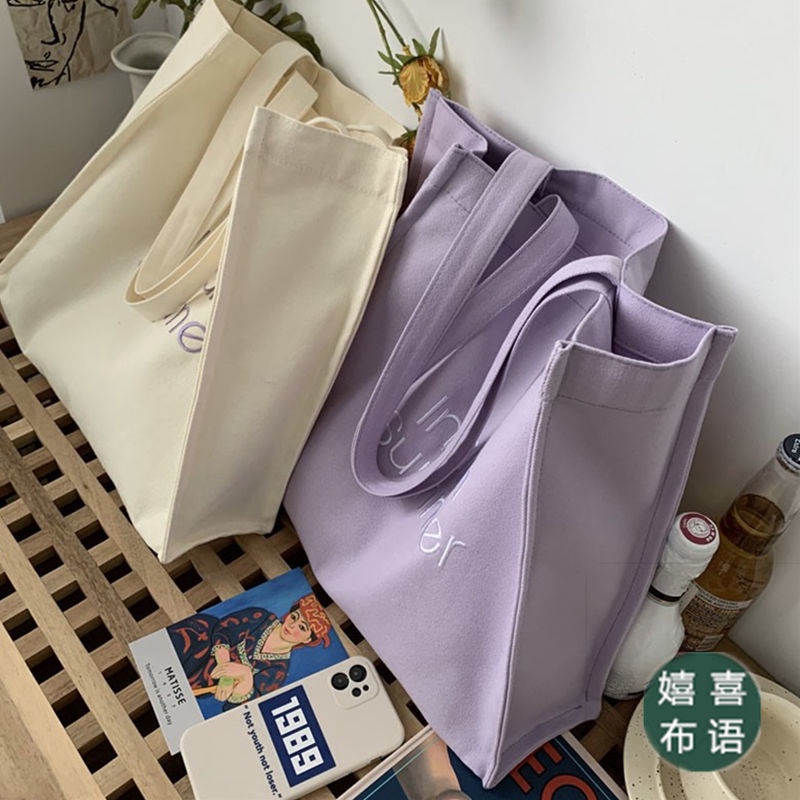 Túi Xách Canvas Đeo Vai Sức Chứa Lớn Phong Cách Mới