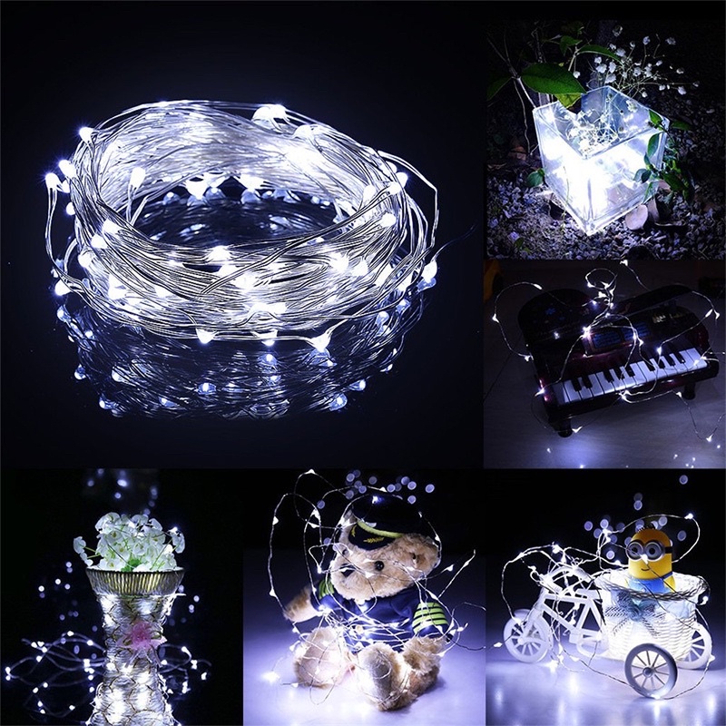 Dây đèn led Fairy dùng pin 3m (đèn đom đóm) không chớp (Tặng Kèm Pin)