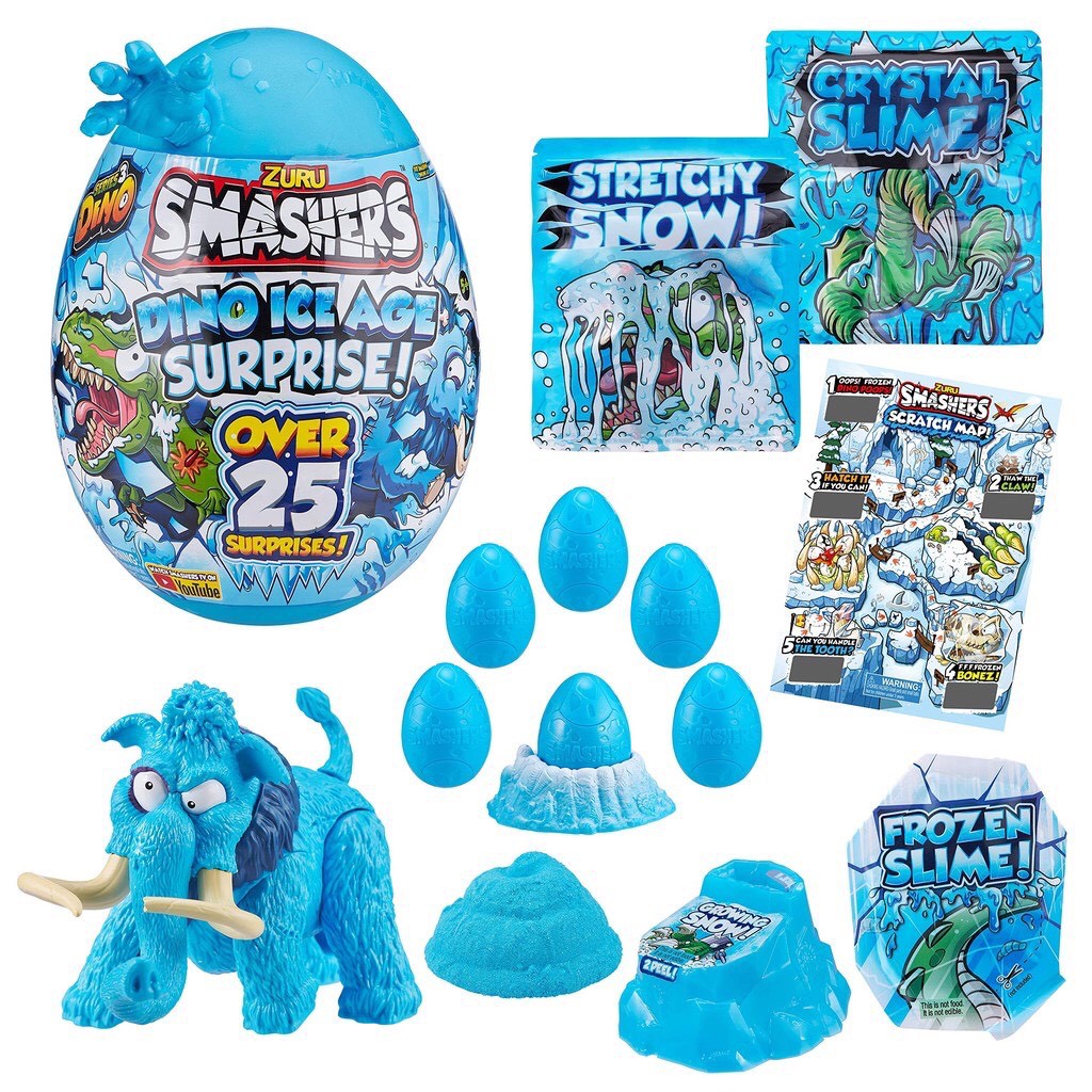 Trứng Khủng Long Smashers Dino Ice Age Surprise Over 25 Khổng Lồ - Chính Hãng Zuru