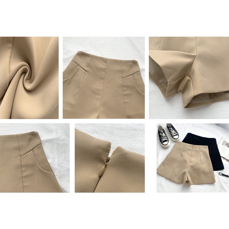 Quần đùi nữ MACDOME cạp cao short ống rộng nhiều màu sắc phong cách cá tính trẻ trung QS001