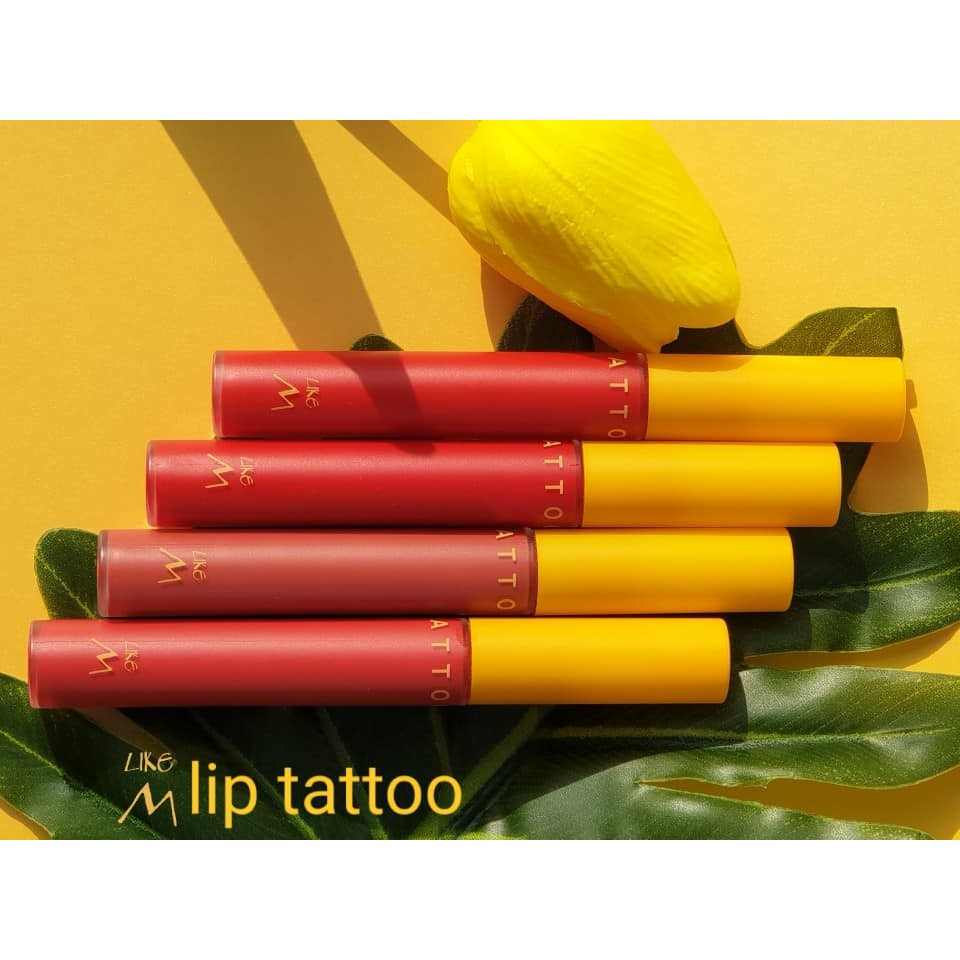 [ĐỌC KỸ MÔ TẢ] Son kèm lì lâu trôi LIKE M LIP TATTOO (Hàn Quốc) màu 22 và 23