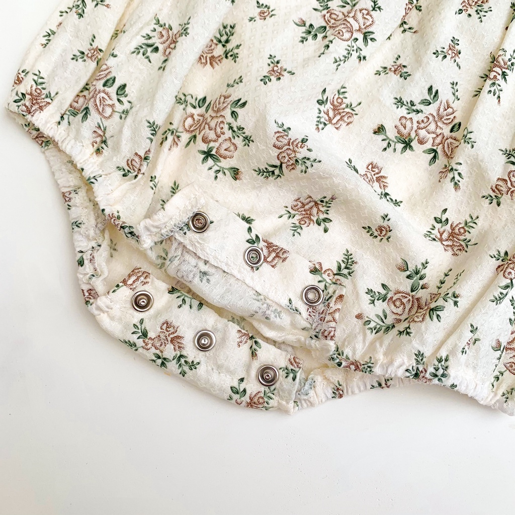 Set áo liền quần và mũ trùm đầu xinh xắn cho bé gái sơ sinh