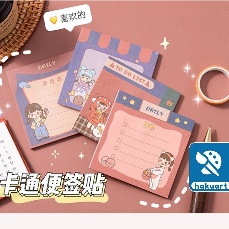 Giấy Note Ghi Chú INS Cute Vịt, Thỏ, Nhật Bản, Biển, To Do List, Daily Plan - Văn Phòng Phẩm Haku