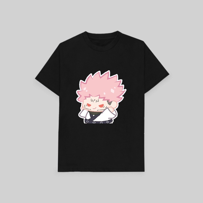 Áo thun phông đen in hình JUJUTSU KAISEN VER TẬP THỂ DỤC thời trang xinh xắn cá tính anime chibi