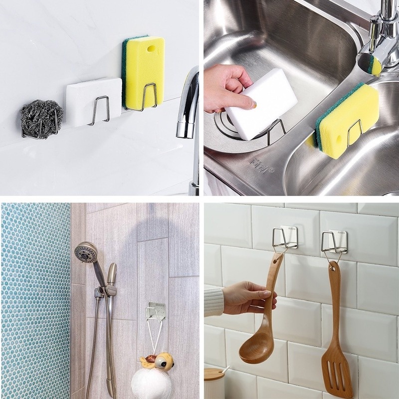Giá Đỡ Xà Phòng Bằng Thép Không Gỉ Gắn Bồn Rửa Nhà Bếp Tiện Dụng