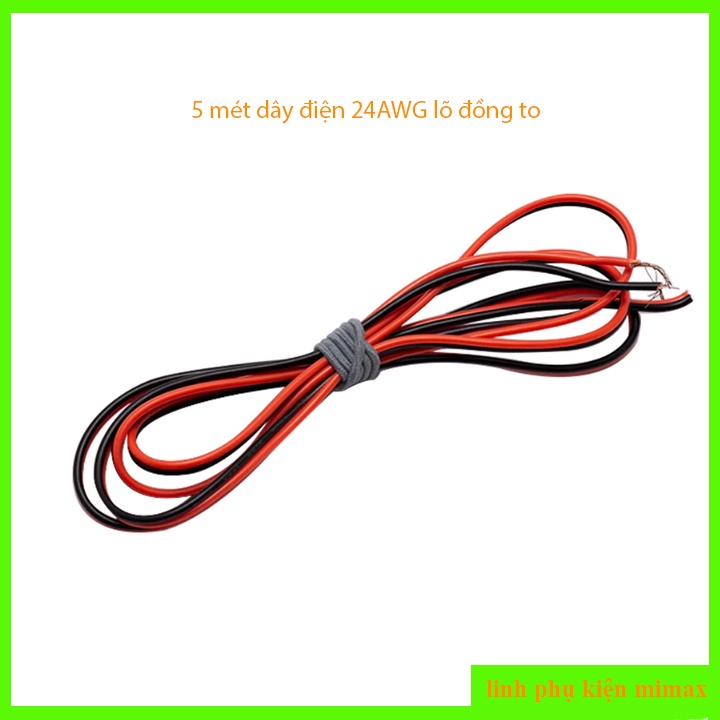 5 Mét Dây Điện Đôi 24AWG