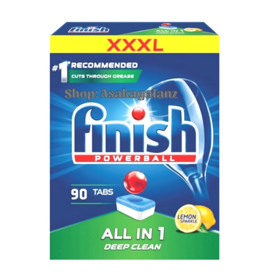 Combo Finish: Hộp All In One 90 viên, Muối 1.5kg, Nước làm bóng 750ml - Nhập khẩu EU