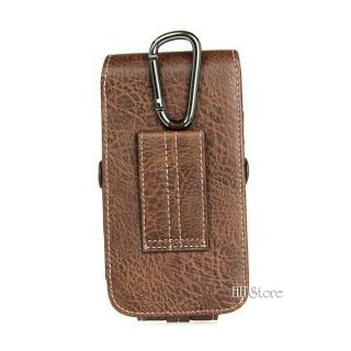 Túi da đeo hông đựng điện thoại.