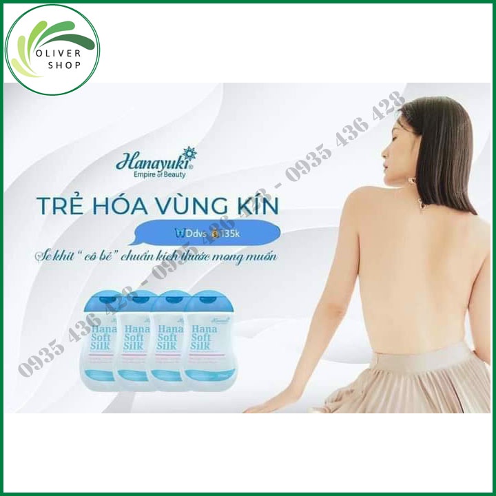 ⚡CHÍNH HÃNG 100%⚡ Dung dịch vệ sinh phụ nữ Hana Soft Silk Hanayuki làm sạch vùng kín, dịu nhẹ thơm mát