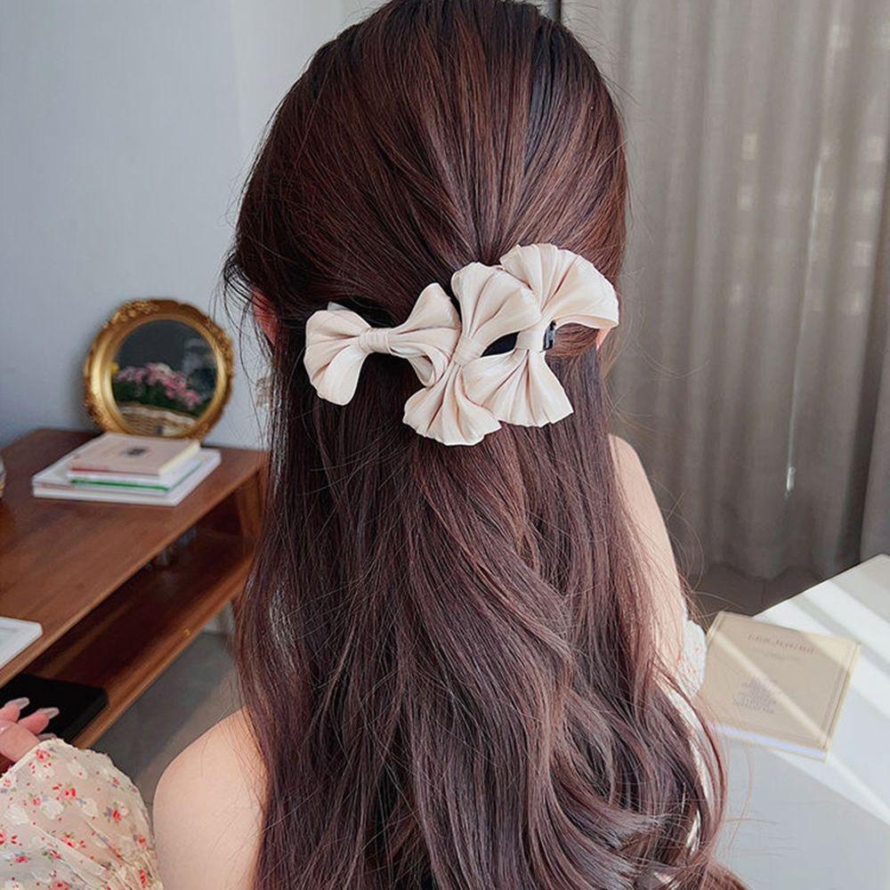 FORBETTER Kẹp Tóc Famale Đính Nơ Phong Cách Hàn Quốc Ngọt Ngào Cho Nữ