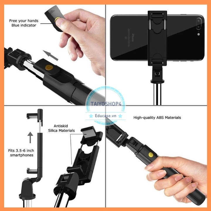 Gậy Chụp Ảnh Tự Sướng Tripod K07 Bluetooth 3 Chân Đa Năng, Chụp Hình Selfie, ảnh nhóm - giá đỡ livestream Taiyoshop4