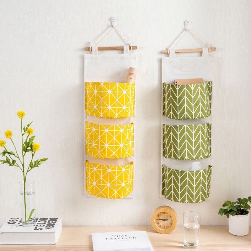 Túi Vải Đựng Đồ 3 Ngăn Tiện Dụng, Túi Treo Tường Treo Đồ, Trang Trí Bếp, Nhà Cửa Chất Không Thấm Nước 2355 LAVIO STORE
