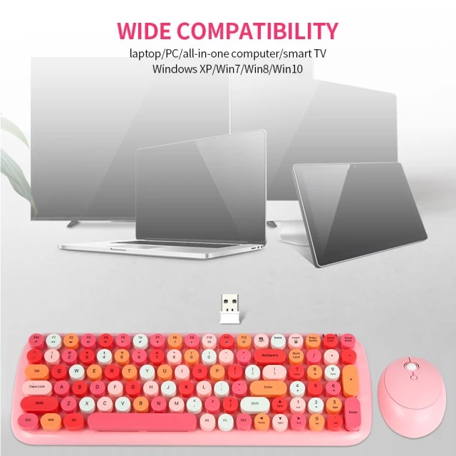 Mofii candy Xr | Bộ bàn phím và chuột không dây MOFII CANDY XR dùng cho PC laptop Tivi macbook và điện thoại ipad