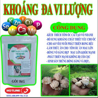 KHOÁNG ĐA VI LƯỢNG (CHO THỦY SẢN )ĐẶC BIỆT ĐỂ NUÔI ỐC)BỔ SUNG KHOÁNG CHẤT CẦN THIẾT CHO AO NUÔI