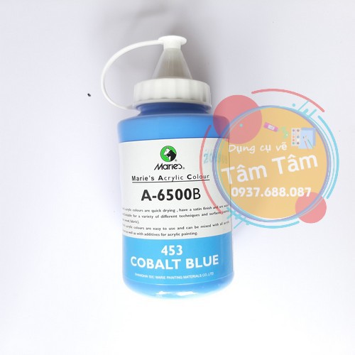 Màu acrylic Maries bình bóp 500ml đăng lần 1/2, Màu acrylic Mariesc bình vòi đăng 1/2-