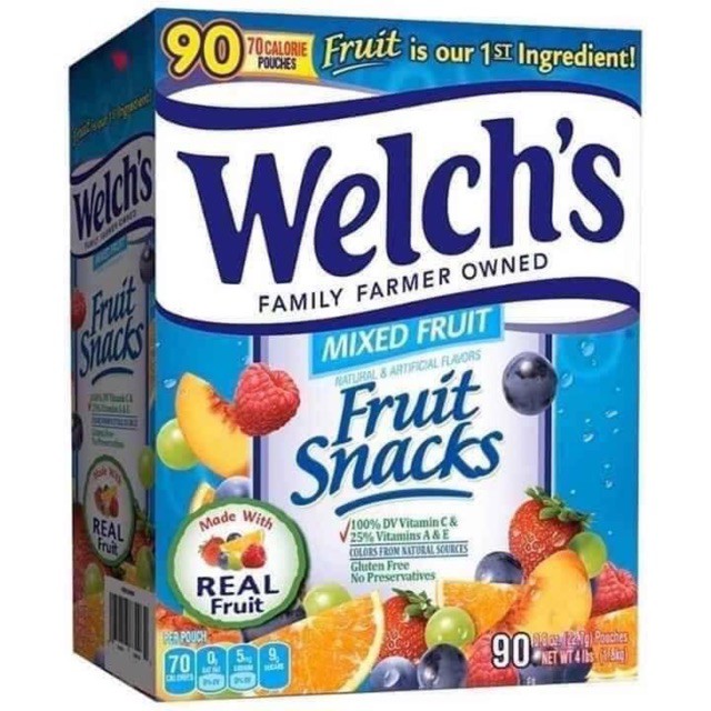 Kẹo dẻo Welch’s - Thùng 90 gói - Mỹ 🇺🇸🇺🇸🇺🇸