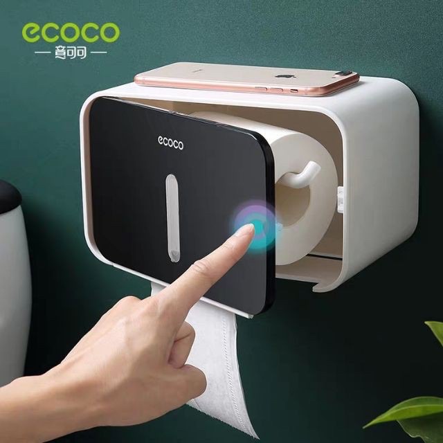 Hộp giấy Ecoco chống ướt có cần giữ lõi giấy 1903 freeship