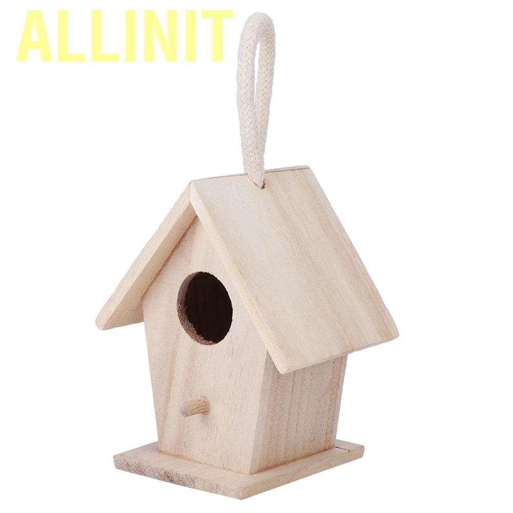 Allinit 2X Bird Feeder Wooden House Outdoor Birds Hanging Feeding Station