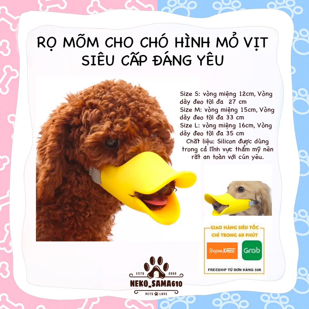 Rọ mõm cho chó hình mỏ vịt