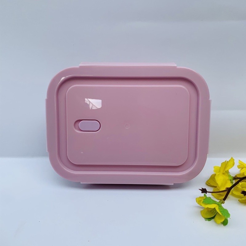 Hộp Thuỷ Tinh Chịu Nhiệt Chữ Nhật 640ml Nắp Hồng - Nắp Gài Có Ron Chống Tràn - Hộp Mang Cơm - Hộp Thuỷ Tinh | BigBuy360 - bigbuy360.vn