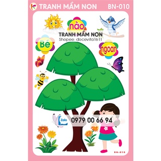 Decal mầm non - góc bé ngoan bn-010