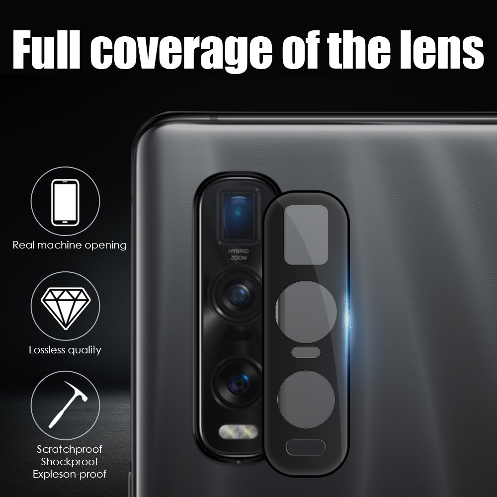 Kính Cường Lực Bảo Vệ Camera Cong 3D Cho OPPO Find X5 X3 X2 Pro Plus Lite Neo F21 F19 F17