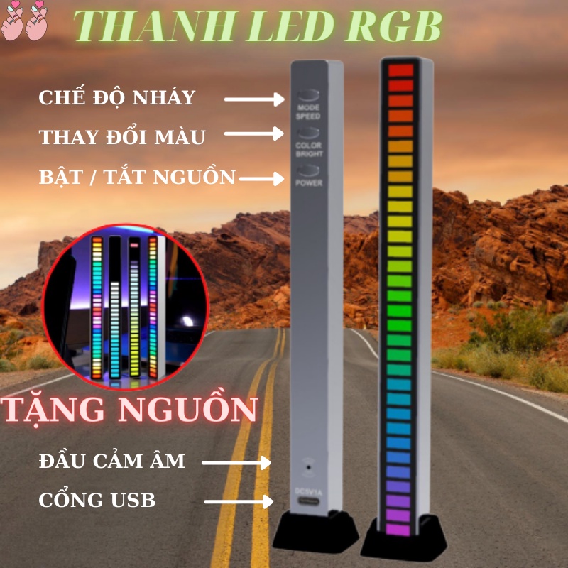 ( tặng nguồn) Đèn led RGB cảm ứng nhạc,16 TRIỆU MÀU ĐIỀU KHIỂN BẰNG APP, đèn trang trí,decor