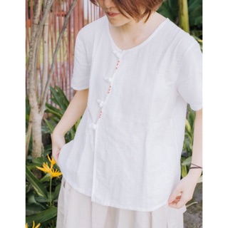 Áo linen X đỏ
