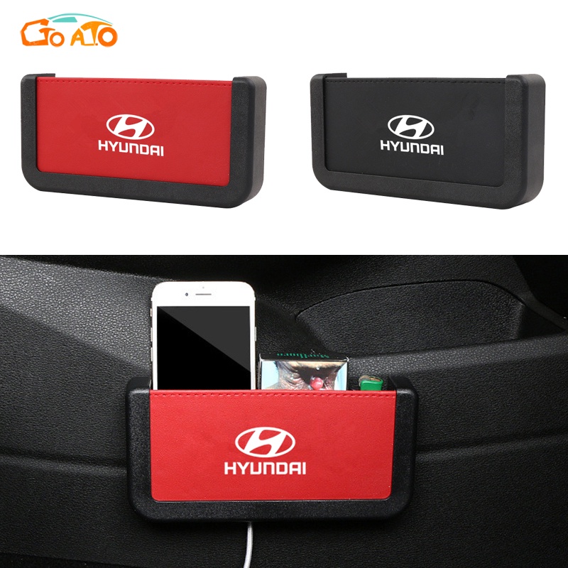 GTIOATO Hộp Đựng Điện Thoại Trên Oto Hộp Đựng Điện Thoại Trên Xe Túi Đựng Điện Thoại Trên Ô Tô HộP ĐựNg Đồ TrêN Ô Tô Khay ĐựNg Đồ Ô Tô Phụ Kiện Xe Hơi Cho Hyundai Grand Starex Avante Accent I10 Santa Fe Kona Venue Tucson Sonata Ioniq Creta