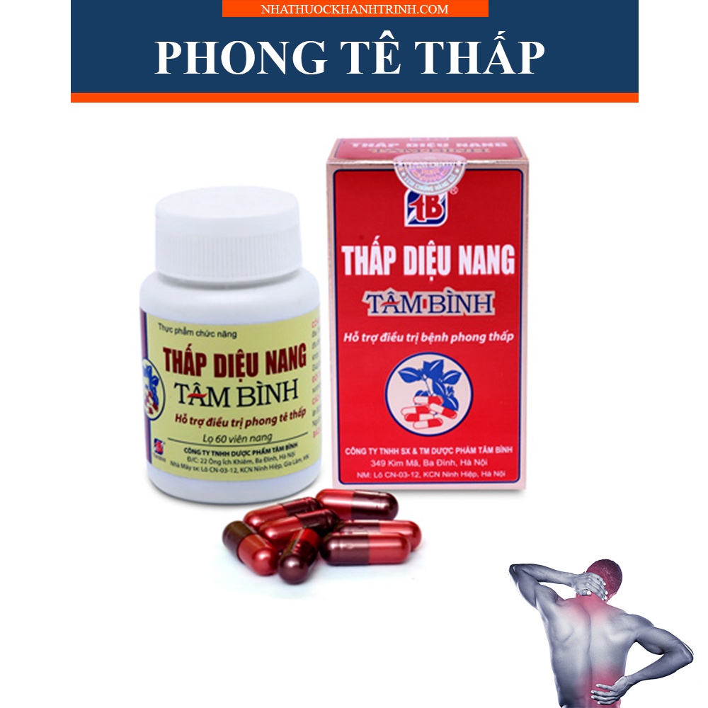 (60 viên) Viên uống THẤP DIỆU NANG TÂM BÌNH - giảm đau thân kinh, thoát vị đĩa đệm, đau mỏi vai gáy