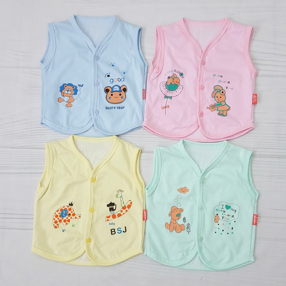 Áo Gile Cotton Cho Bé Sơ Sinh Nhiều Mẫu Đáng Yêu