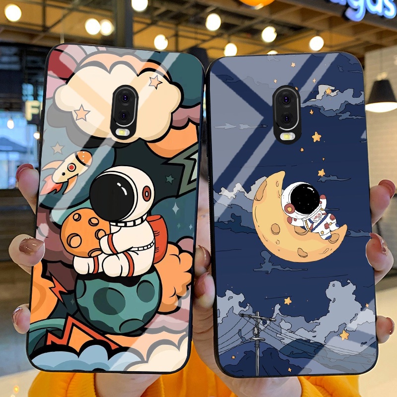 Ốp Lưng SAMSUNG GALAXY J7 PLUS Ốp kính bóng cao cấp Phi Hành Gia