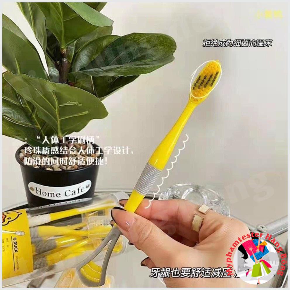 (SIÊU HOT) Bàn chải Vịt vàng G.DUCK kèm cạo lưỡi 2in1 (1 chiếc)