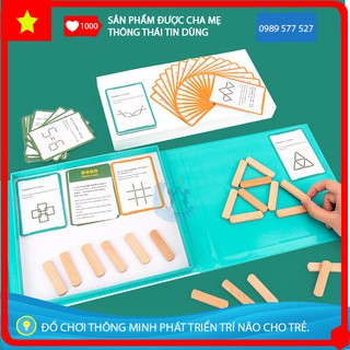 Đồ chơi ghép hình bằng que gỗ nam châm cho bé