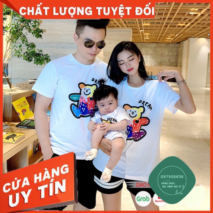 Áo gia đình Mẫu gấu dream hot trend GD0020TĐ Bin Action