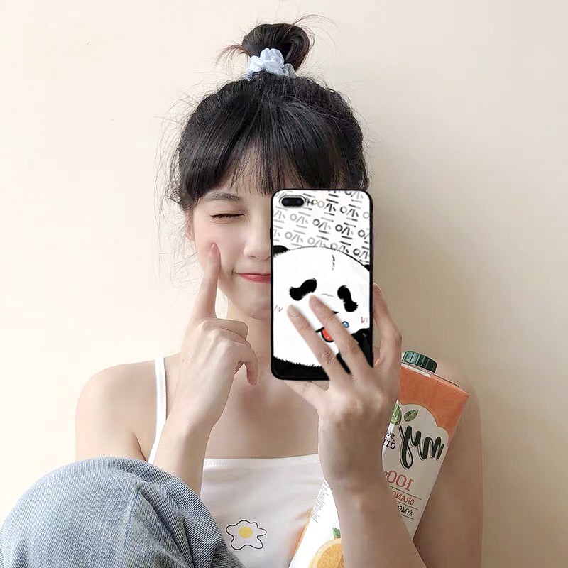 Ốp đôi iph one kính cường lực gấu trúc cho iph one 6 s plus 7 8 plus Xr X s max 11 11 pro max 12 mini 12 pro max Se2