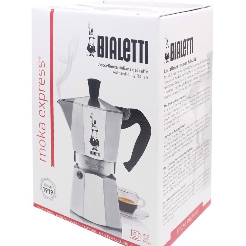 Bình Pha Cà Phê Bialetti Moka 6 Cup