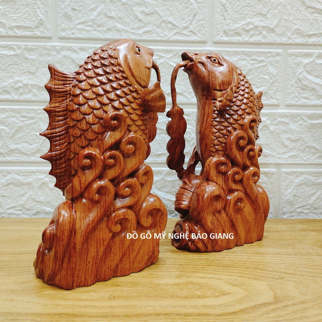 Cặp cá song ngư gỗ hương