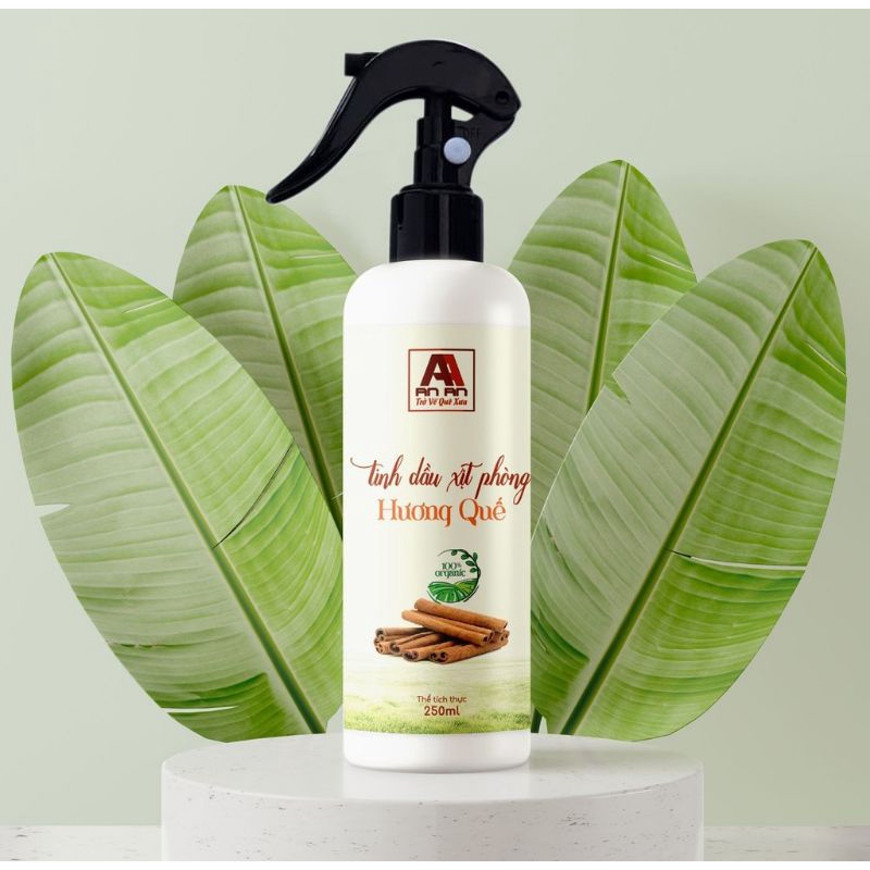 Chai Xịt Thơm Phòng Tinh Dầu Quế Khử Mùi, đuổi muỗi 250ml, thảo mộc AN AN