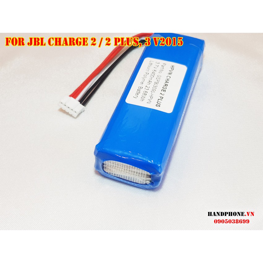 Pin DIY độ dung lượng cao 6400mAh cho loa Bluetooth JBL CHARGE 2 / 2 PLUS / 3 v2015