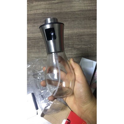 BÌNH XỊT DẦU THỦY TINH 200ml, nắp Inox