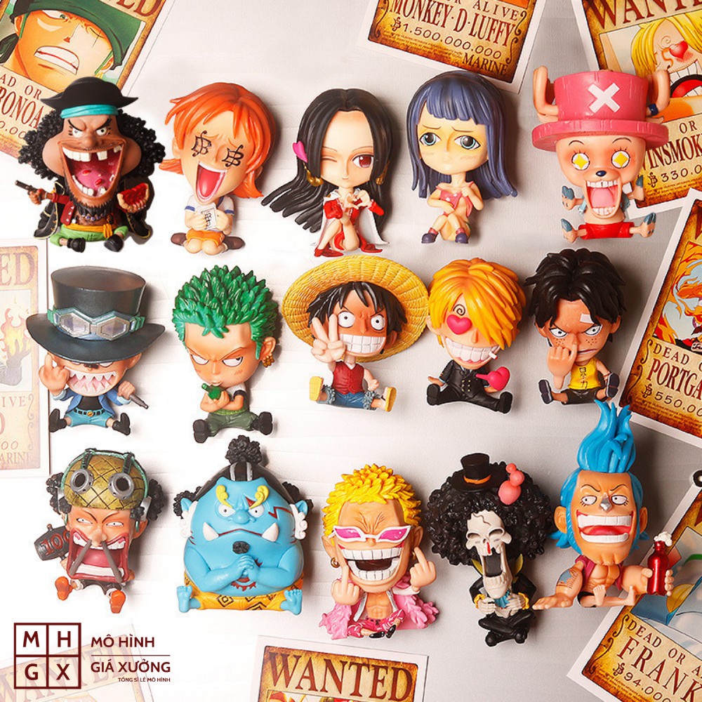 Mô hình One Piece chibi Luffy Zoro Sanji Ace Sabo Nami Robin Choper Usopp Brook Franky Jinbei Boa Hancok Doflamingo Kuma