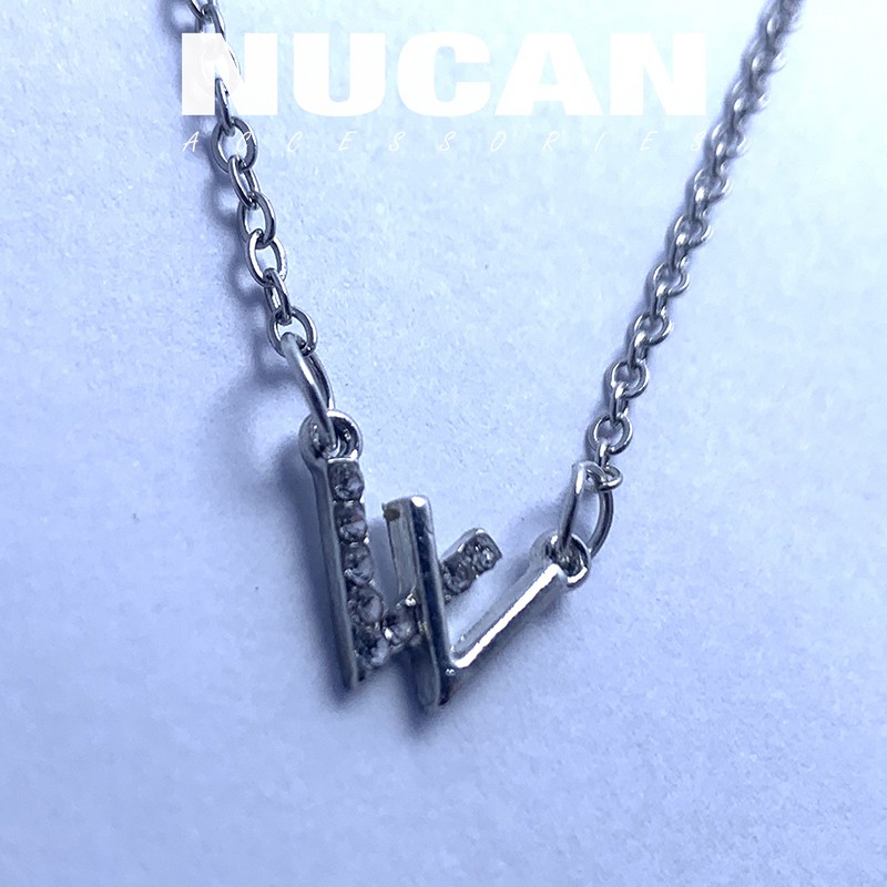 Vòng cổ choker bạc W nữ đẹp phong cách nữ tính NUCAN - DC4