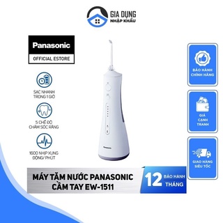 Máy Tăm Nước Panasonic  EW 1511H, Máy Tăm Chỉ Nước Nhập Đức Giúp Loại Bỏ 99,9%Vi Khuẩn Sâu Răng, Mảng Bám, BH 12 Tháng